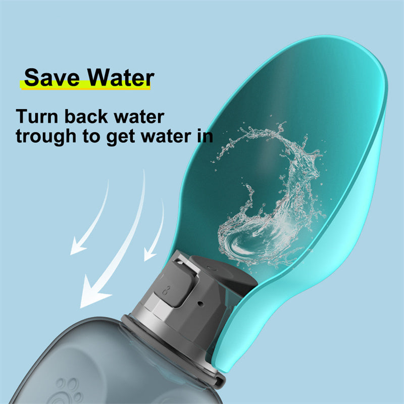 Fantastic 800ml Leakproof Dog Water Bottle with Foldable Bowl – Perfect for Outdoor Adventures