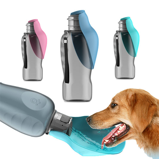 Fantastic 800ml Leakproof Dog Water Bottle with Foldable Bowl – Perfect for Outdoor Adventures